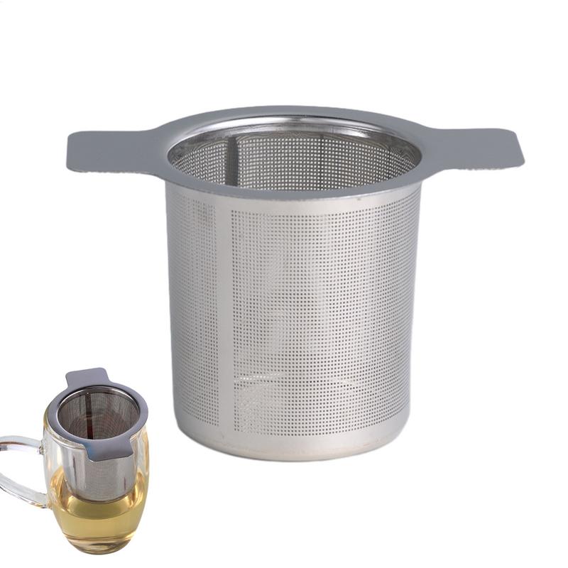 Bamboo Tea Tray - Stainless Steel Mesh Tea Infuser Strainer