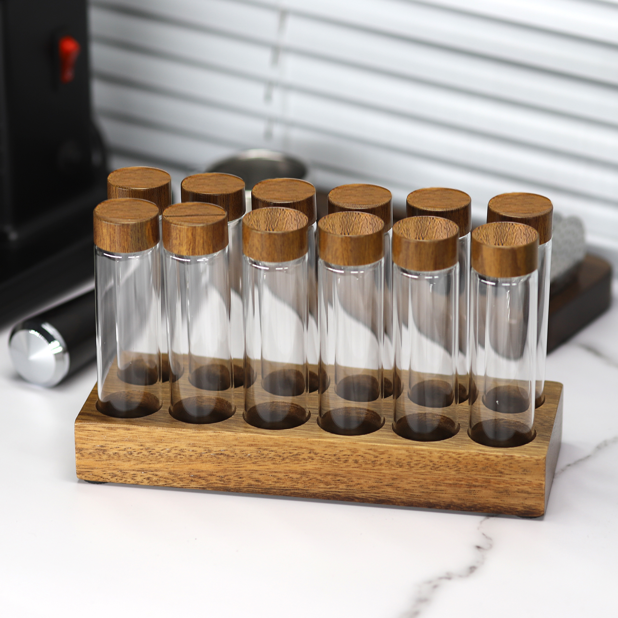 Coffee Tea And Sugar Set - Coffee Beans Storage Container Display Rack