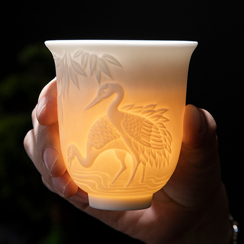 Coffee Tea Games - 150ml Teacup Jade White Porcelain Cup