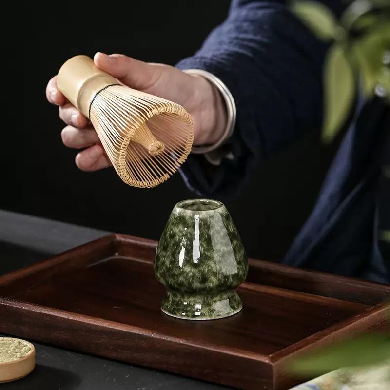 Matcha Whisk Set - Matcha Whisk Stand, Tea Sieve Holder,