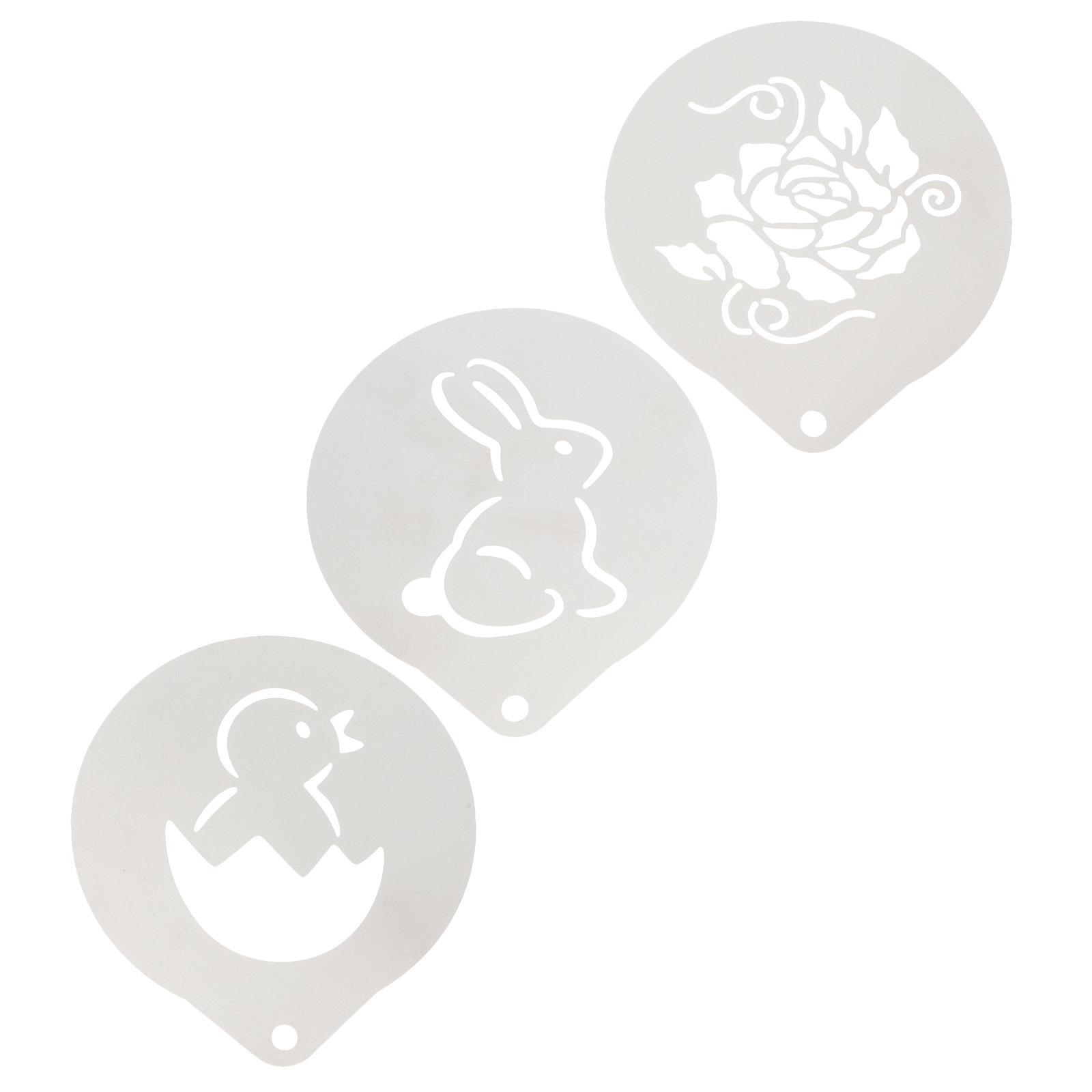 Coffee Stencil Art - 3Pcs Food Grade Stainless Steel Coffee