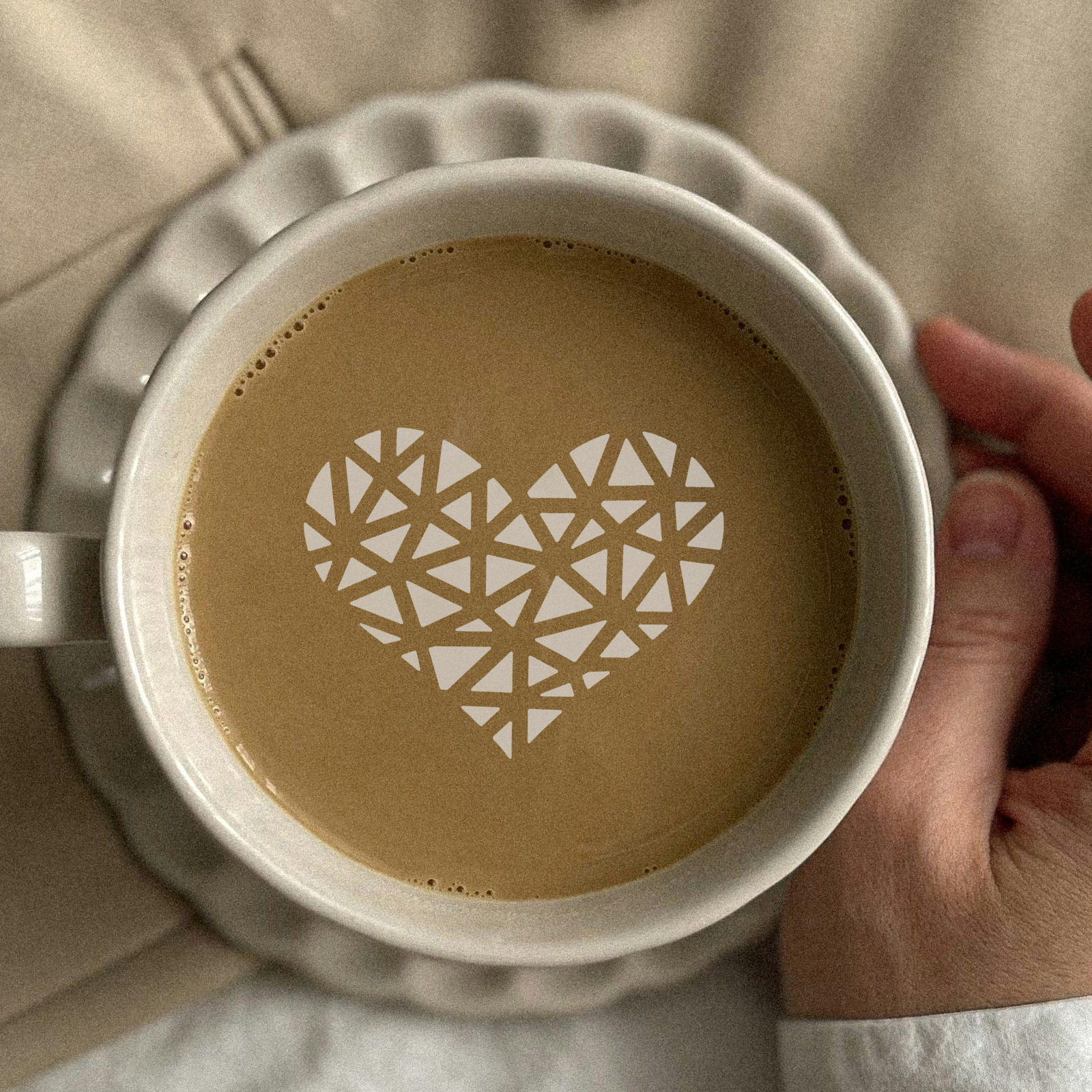 Coffee Stencil Art - 6Pcs Latte Art Stencils Stainless Steel