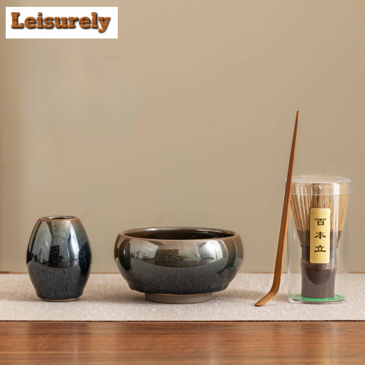 Jianzhan Matcha Four-piece Set - مراجعة Matcha Whisk Set وسعره