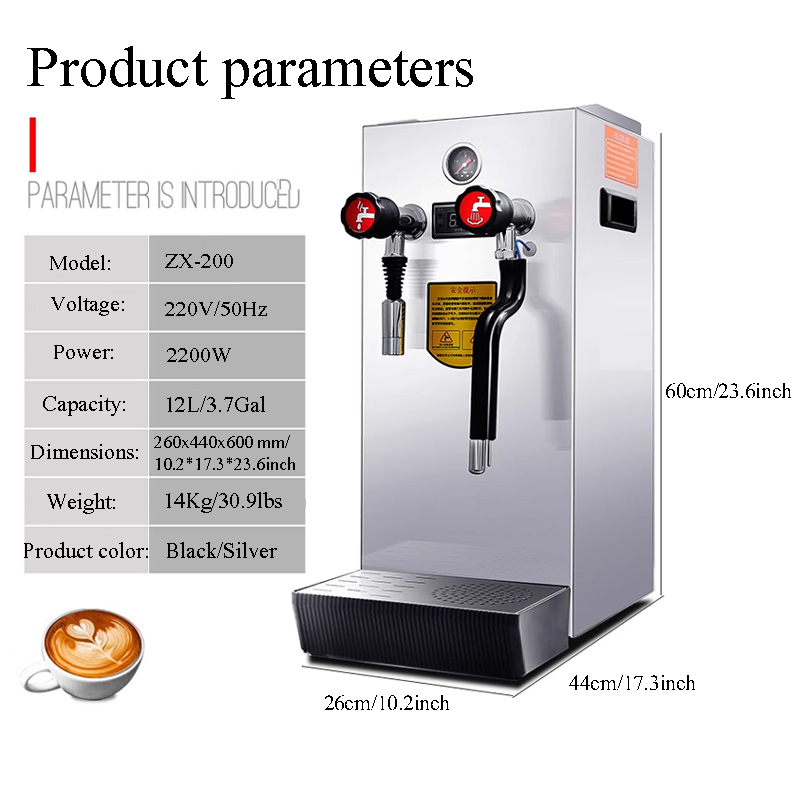 Electric Steam Hot Water Boile - مراجعة Coffee&Tea House Opinie وسعره