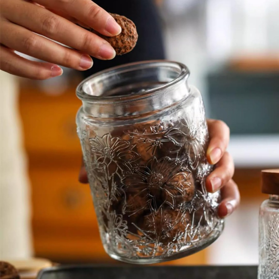 ANSQU Vintage Glass Jar with L - مراجعة Tea Coffee Sugar Container وسعره