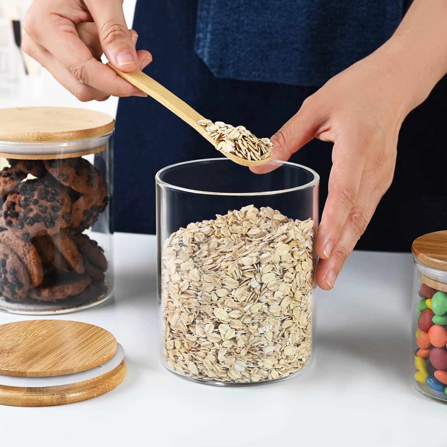umieo Glass Food Storage Conta - مراجعة Tea Coffee Sugar Container وسعره
