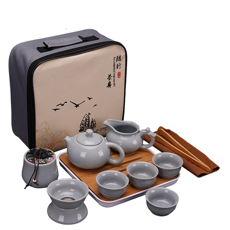 Portable Travel Ceramic Chines - مراجعة Gongfu Tea Set وسعره