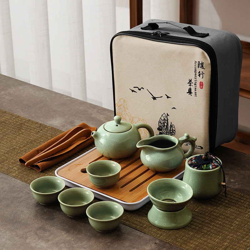 Portable Travel Ceramic Chines - مراجعة Gongfu Tea Set وسعره