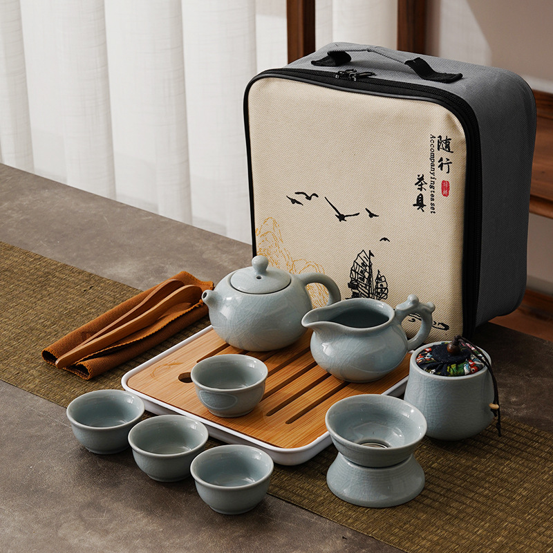 Portable Travel Ceramic Chines - مراجعة Gongfu Tea Set وسعره