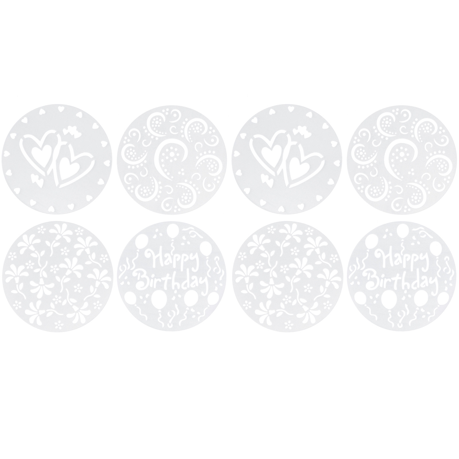 8Pcs Hollow DIY Cake Spray Ste - مراجعة Coffee Stencil Art وسعره