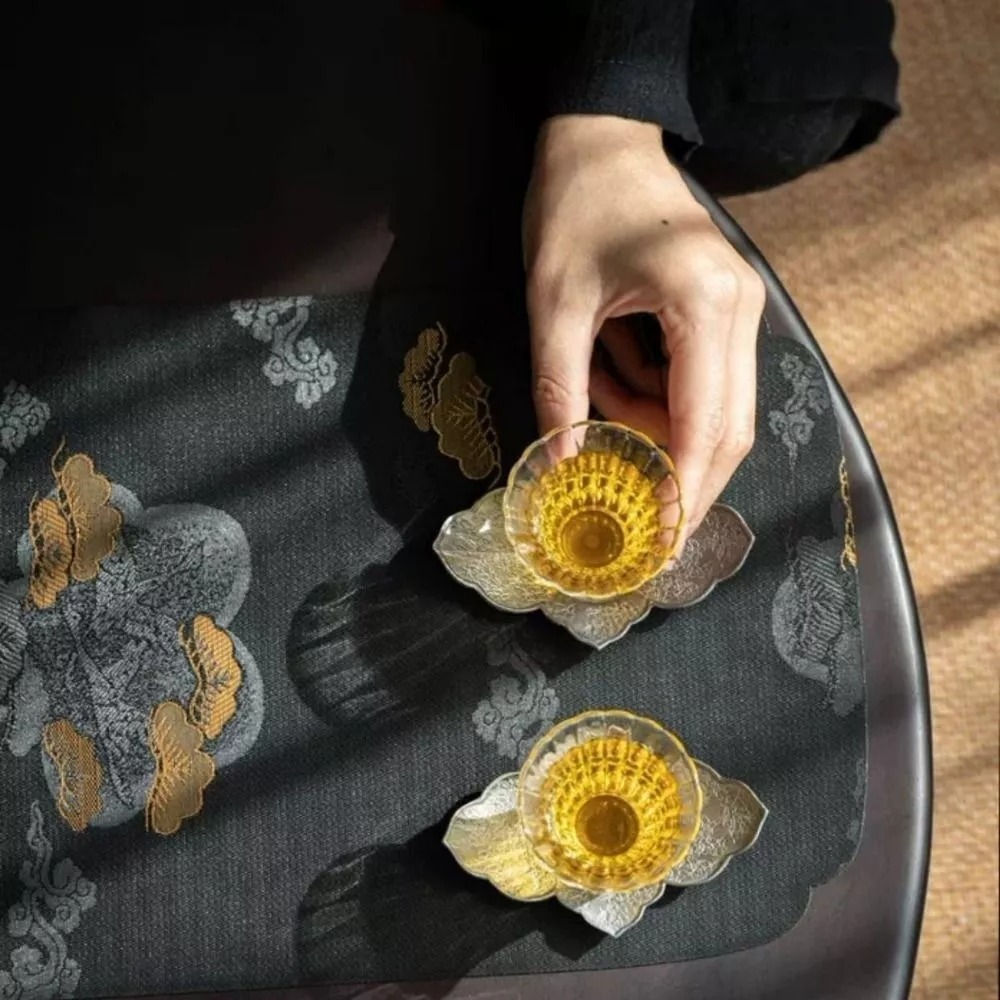 New Thick Tea Mat Embroidered  - مراجعة Bamboo Tea Tray وسعره