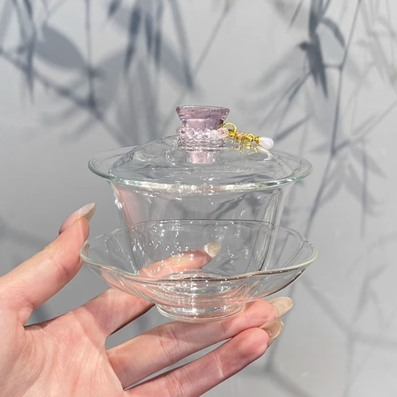 Pink High Borosilicate Glass G - مراجعة Gongfu Tea Set وسعره