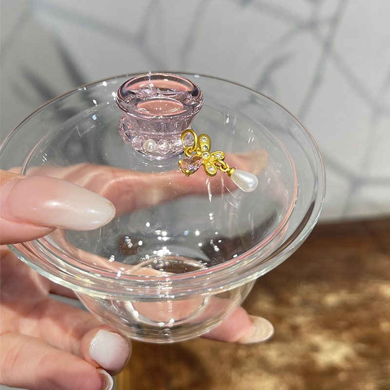 Pink High Borosilicate Glass G - مراجعة Gongfu Tea Set وسعره