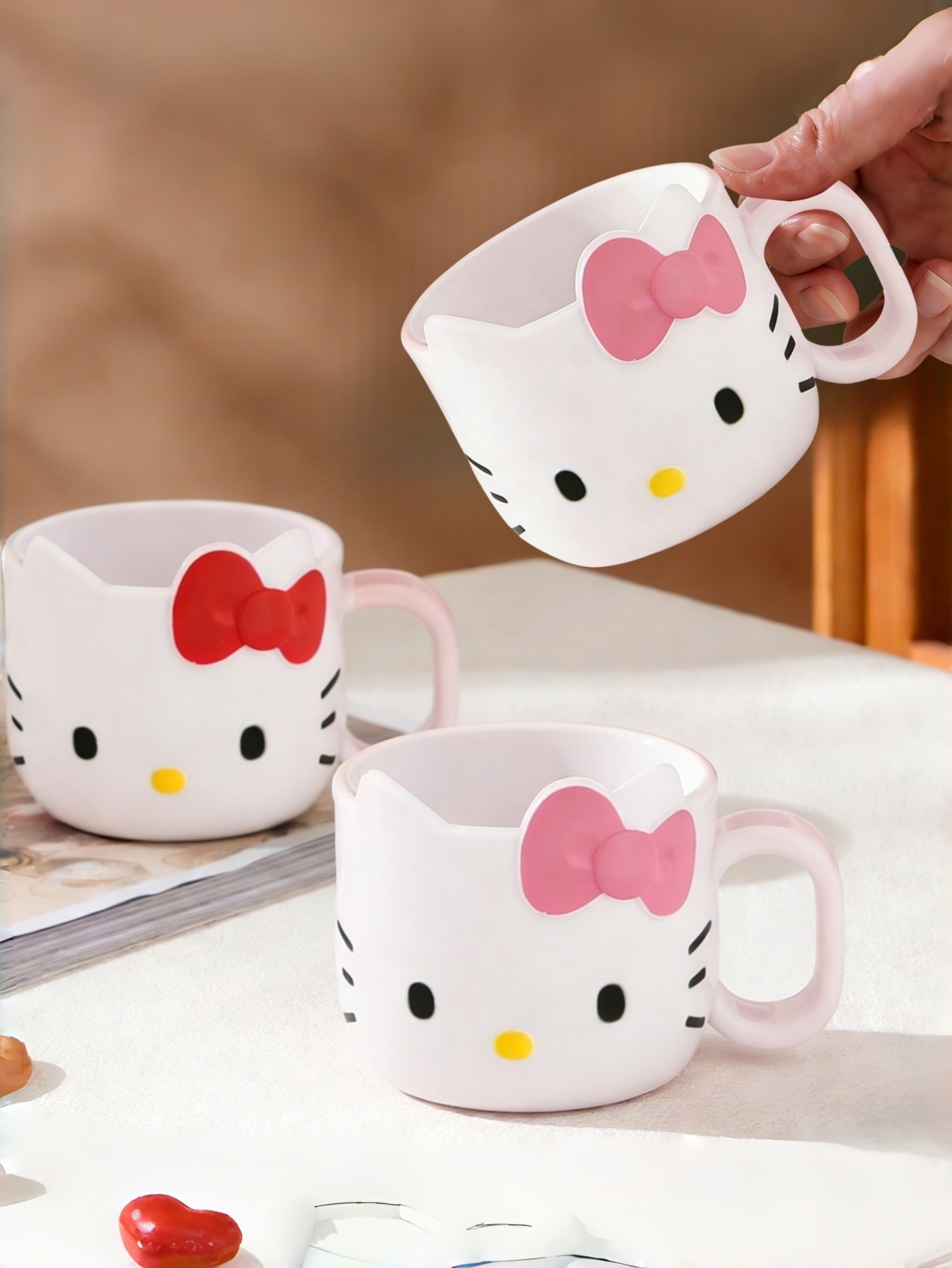 1/2pcs Hello Kitty Plastic Mug - مراجعة Coffee Y Tea وسعره