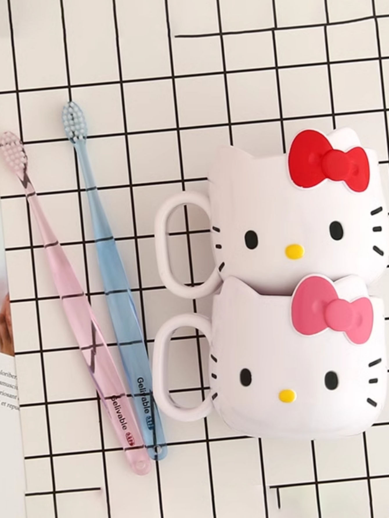 1/2pcs Hello Kitty Plastic Mug - مراجعة Coffee Y Tea وسعره