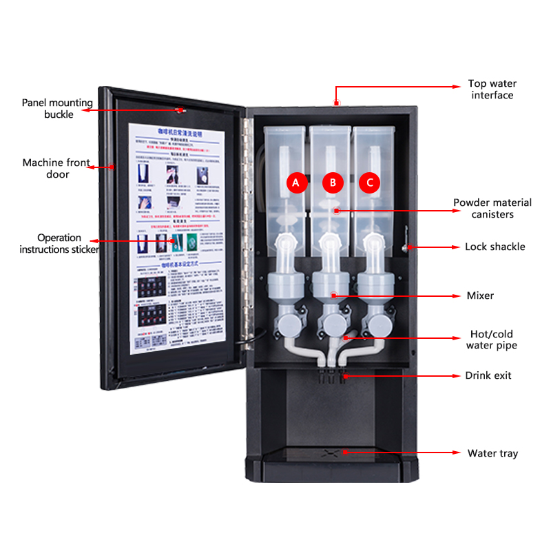 30SCW-8 Hot Ice Instant Coffee - مراجعة Coffee Tea Vending Machine وسعره