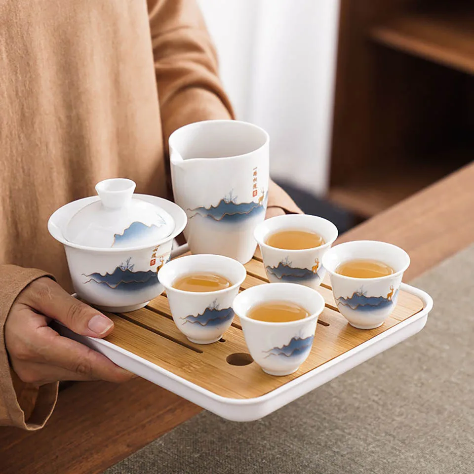 Ceramic Chinese Kung Fu Tea Se - مراجعة Gongfu Tea Set وسعره