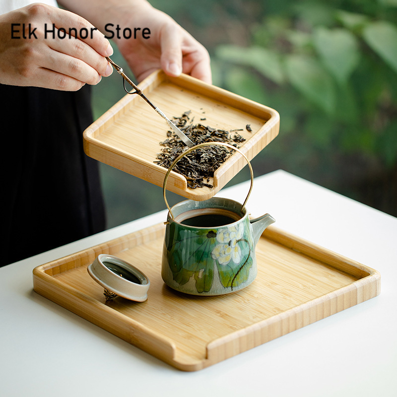 Chinese Bamboo Food Tray Puer  - مراجعة Bamboo Tea Tray وسعره