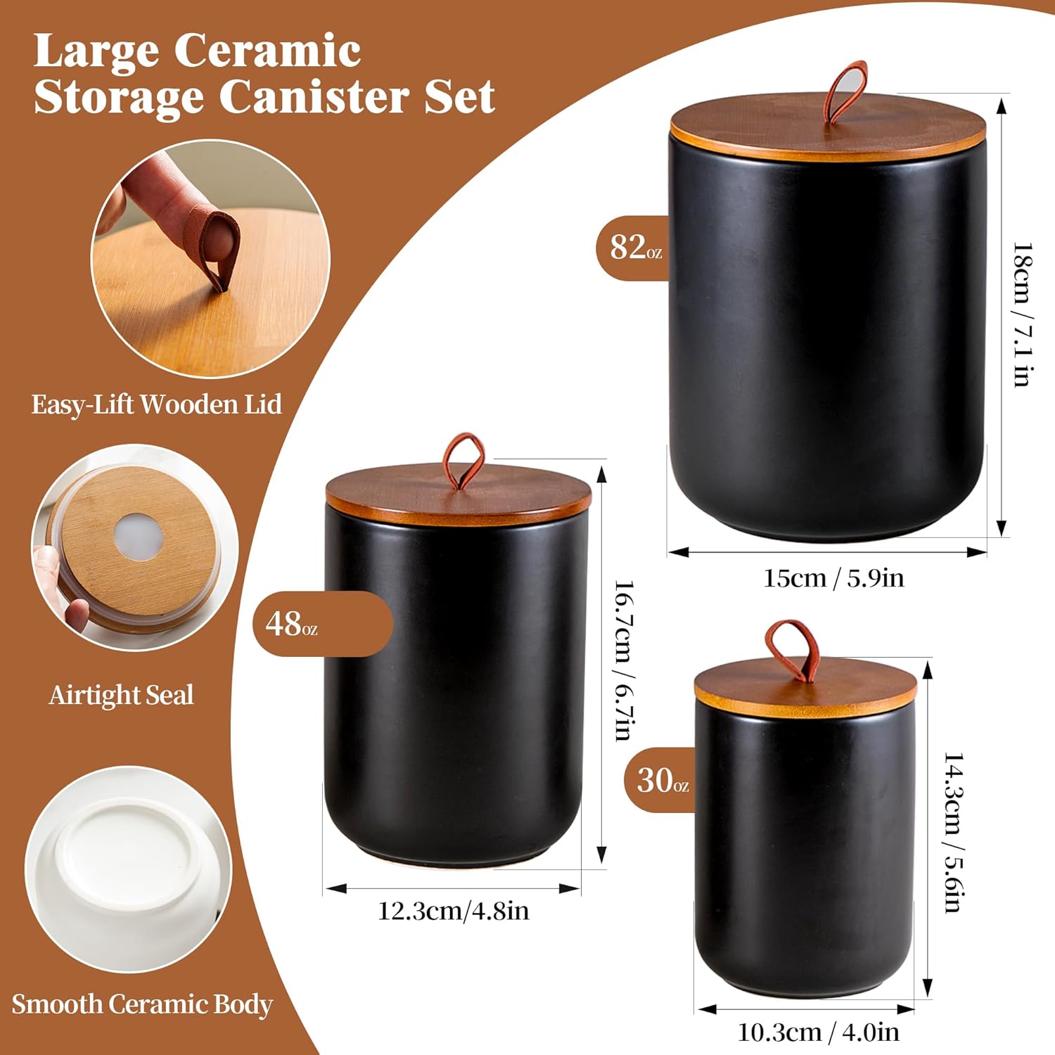 Ceramic Canister Set (30 oz, 4 - مراجعة Coffee Tea And Sugar Set وسعره