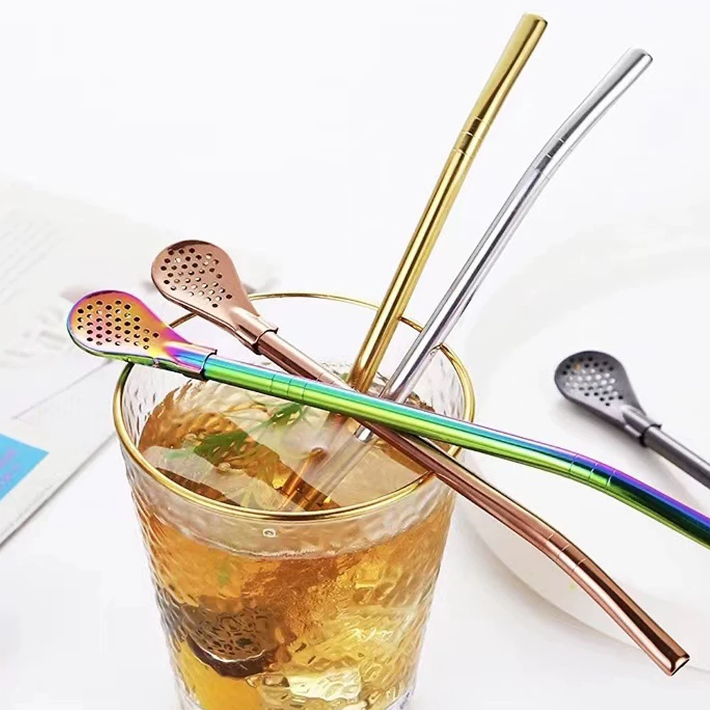 8pcs Filter Tea Straw Spoon Se - مراجعة Coffee Tea And Sugar Set وسعره