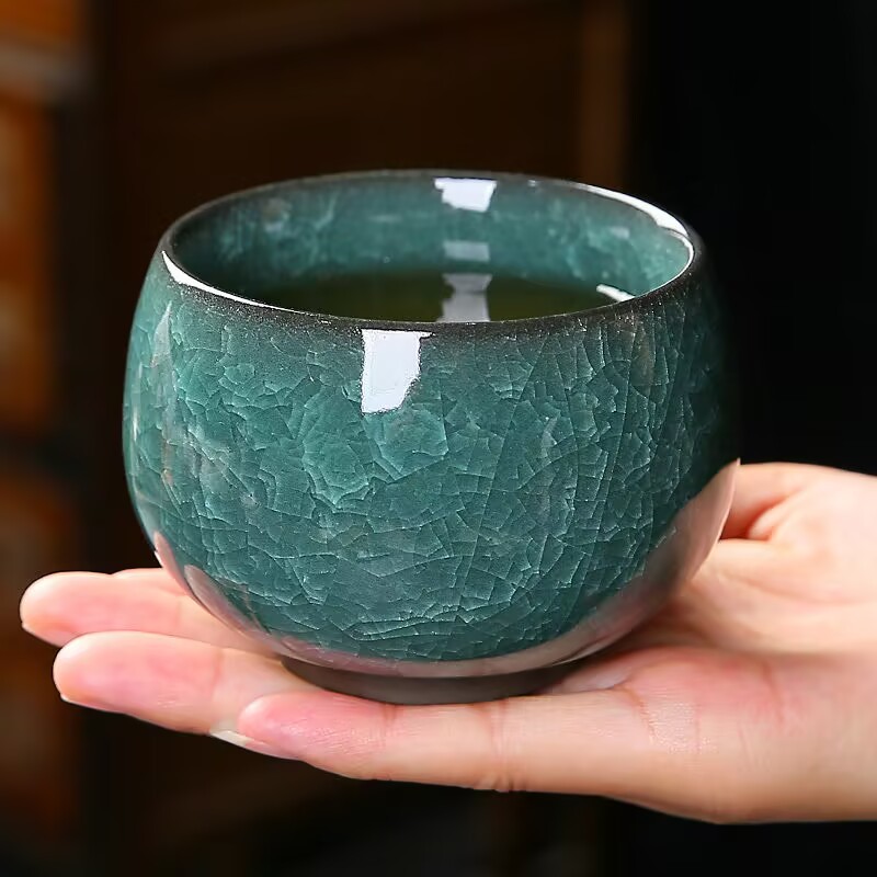 Cracked Ice Glaze Ceramic Tea  - مراجعة Gongfu Tea Set وسعره