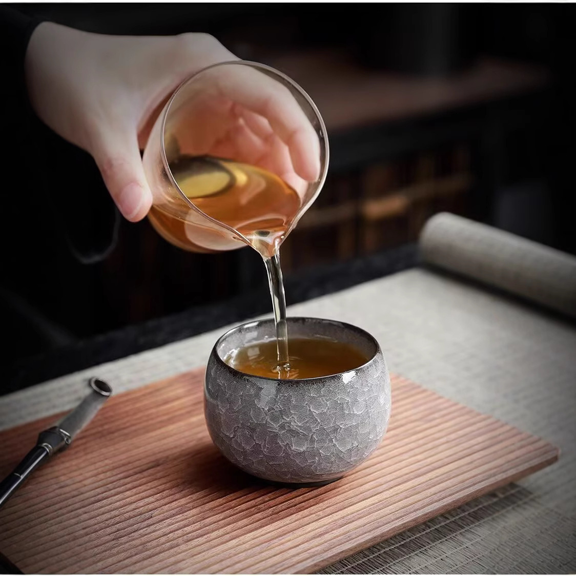 Cracked Ice Glaze Ceramic Tea  - مراجعة Gongfu Tea Set وسعره
