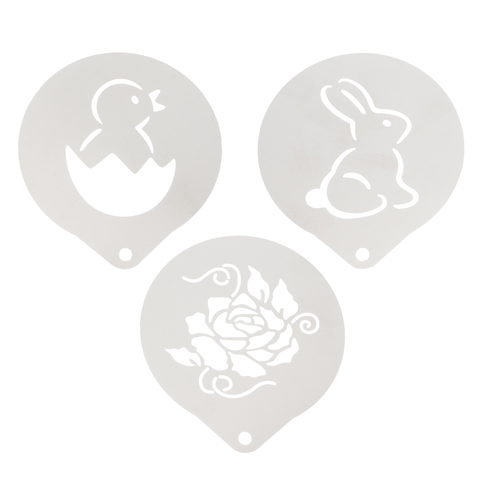 3Pcs Food Grade Stainless Stee - مراجعة Coffee Stencil Art وسعره