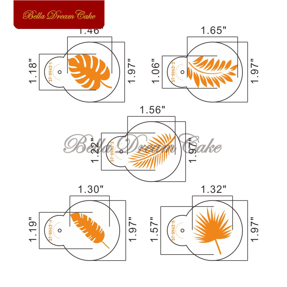 Monstera/Coconut/Palm Leaf Sha - مراجعة Coffee Stencil Art وسعره