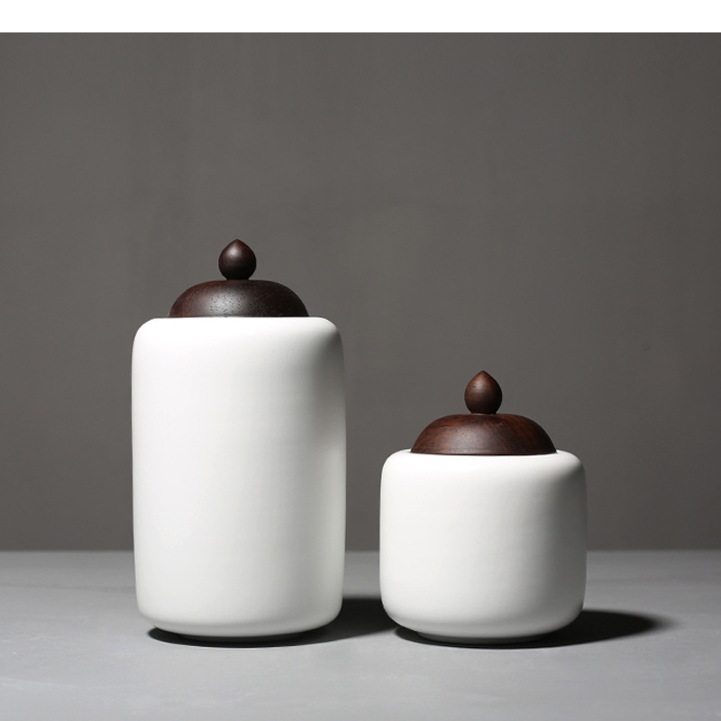 Ceramic Tea Pot Wooden Lid Por - مراجعة Tea Coffee Sugar Container وسعره