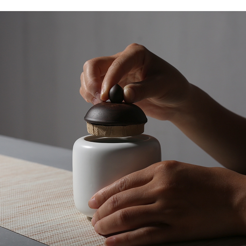 Ceramic Tea Pot Wooden Lid Por - مراجعة Tea Coffee Sugar Container وسعره