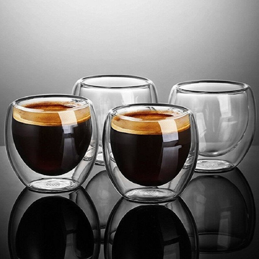 Double Walled Glass Coffee Mug - مراجعة Coffee Tea And Sugar Set وسعره
