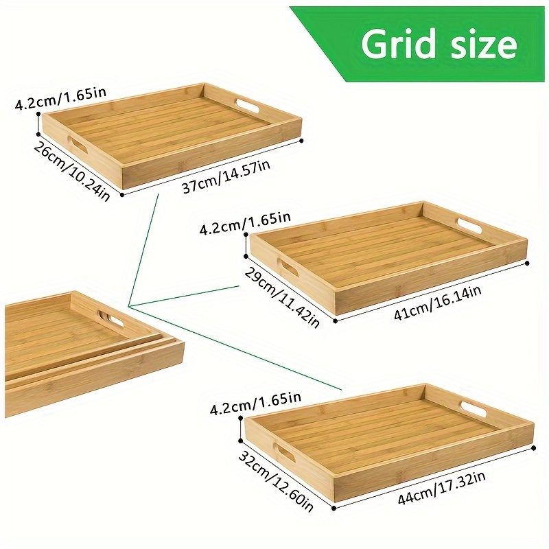 Bamboo Serving Tray Kitchen Fo - مراجعة Bamboo Tea Tray وسعره