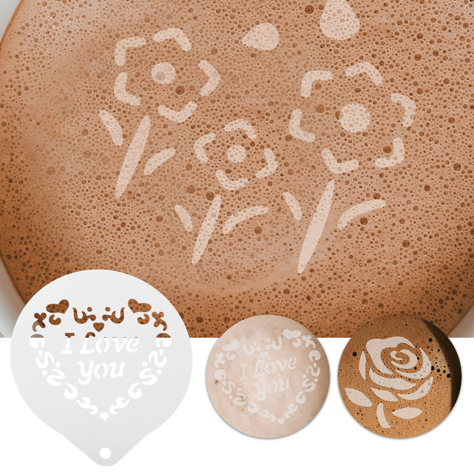 6Pcs Latte Art Stencils Stainl - مراجعة Coffee Stencil Art وسعره