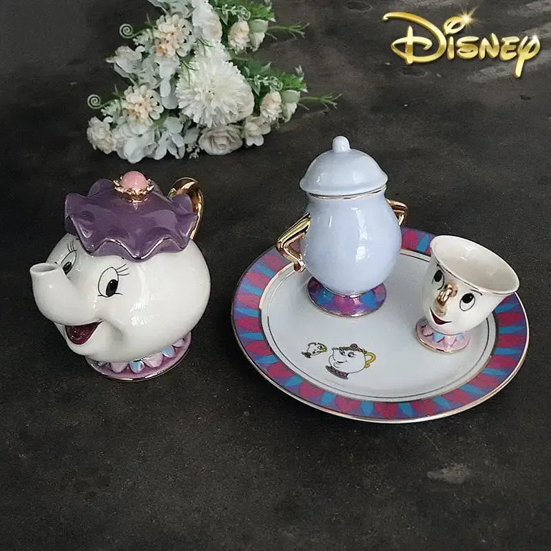 Hot Teapot Cartoon Beauty And  - مراجعة Coffee Tea And Sugar Set وسعره