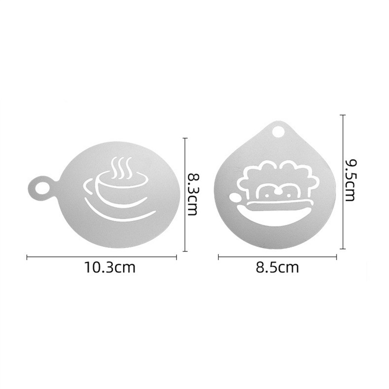 12pcs Stainless Steel Cafe Foa - مراجعة Coffee Stencil Art وسعره