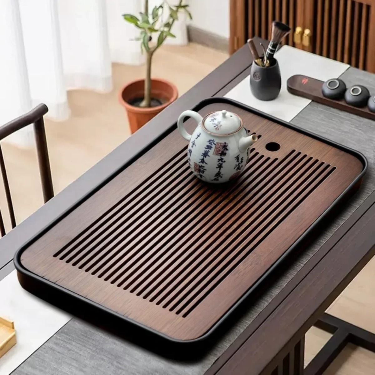 Portable Detachable Bamboo Tea - مراجعة Bamboo Tea Tray وسعره