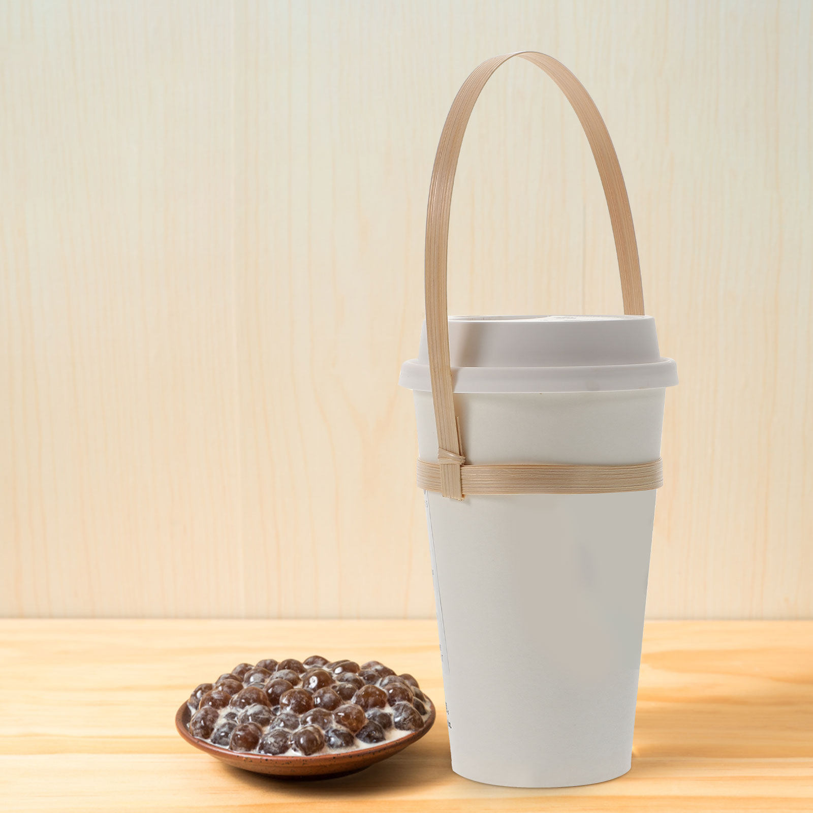 10Pcs Bamboo Drink Carrier Cof - مراجعة Bamboo Tea Tray وسعره
