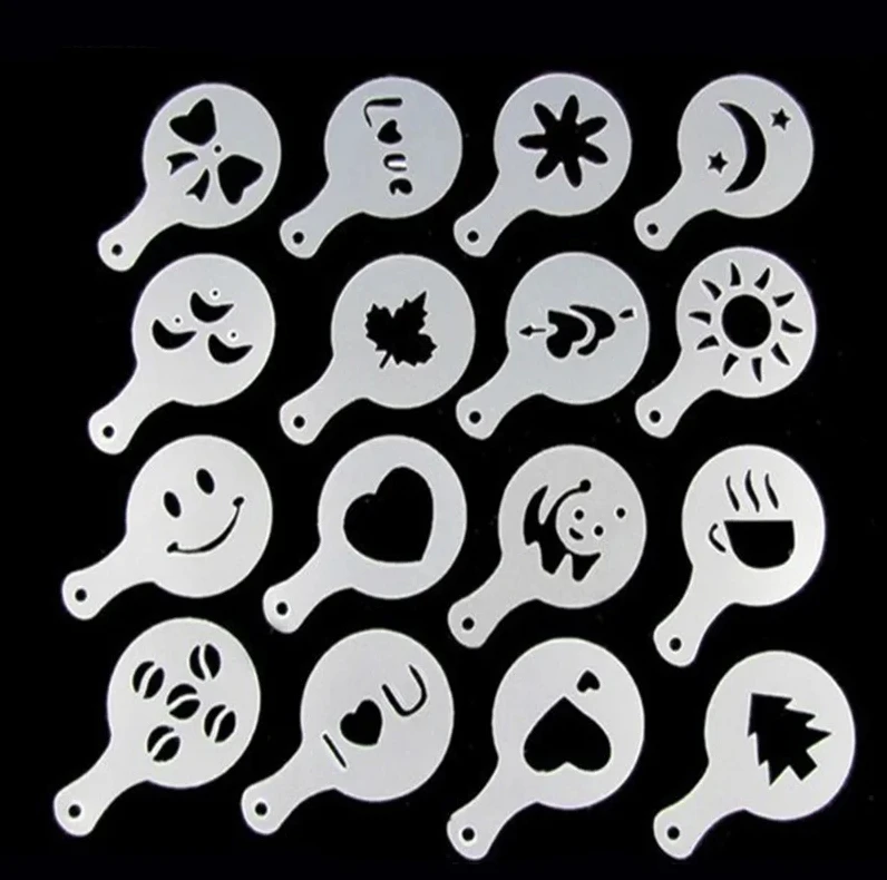 16Pcs/Set Coffee Mold Latte Ca - مراجعة Coffee Stencil Art وسعره