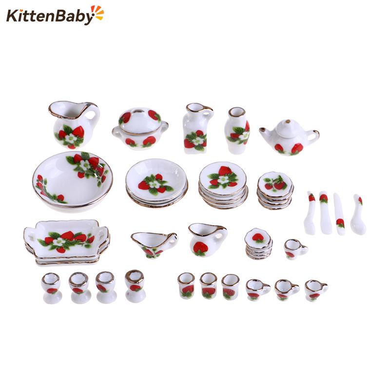 1 Set 1:12 Miniature Doll Hous - مراجعة Coffee Tea And Sugar Set وسعره