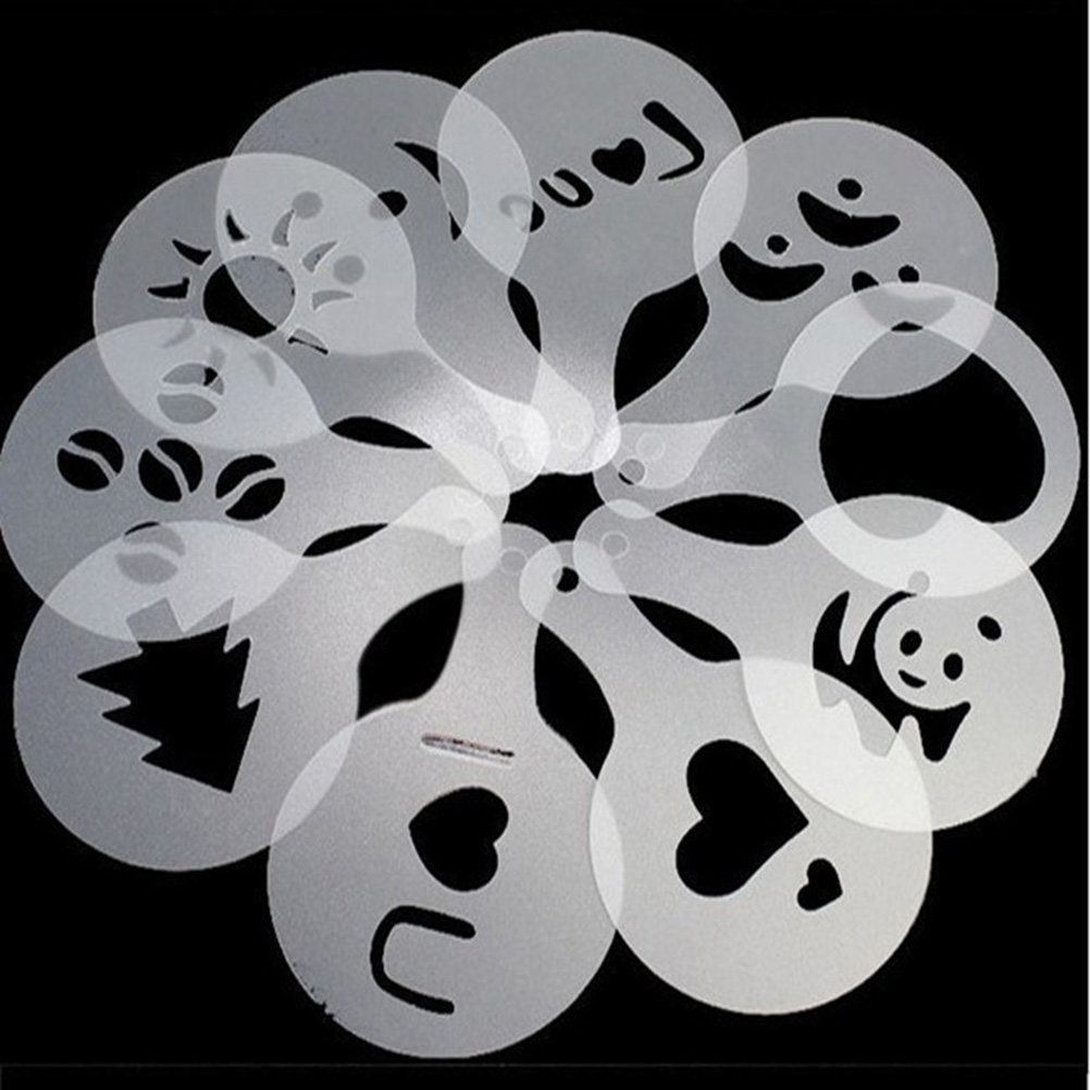 16Pcs Coffee Art Stencils Temp - مراجعة Coffee Stencil Art وسعره