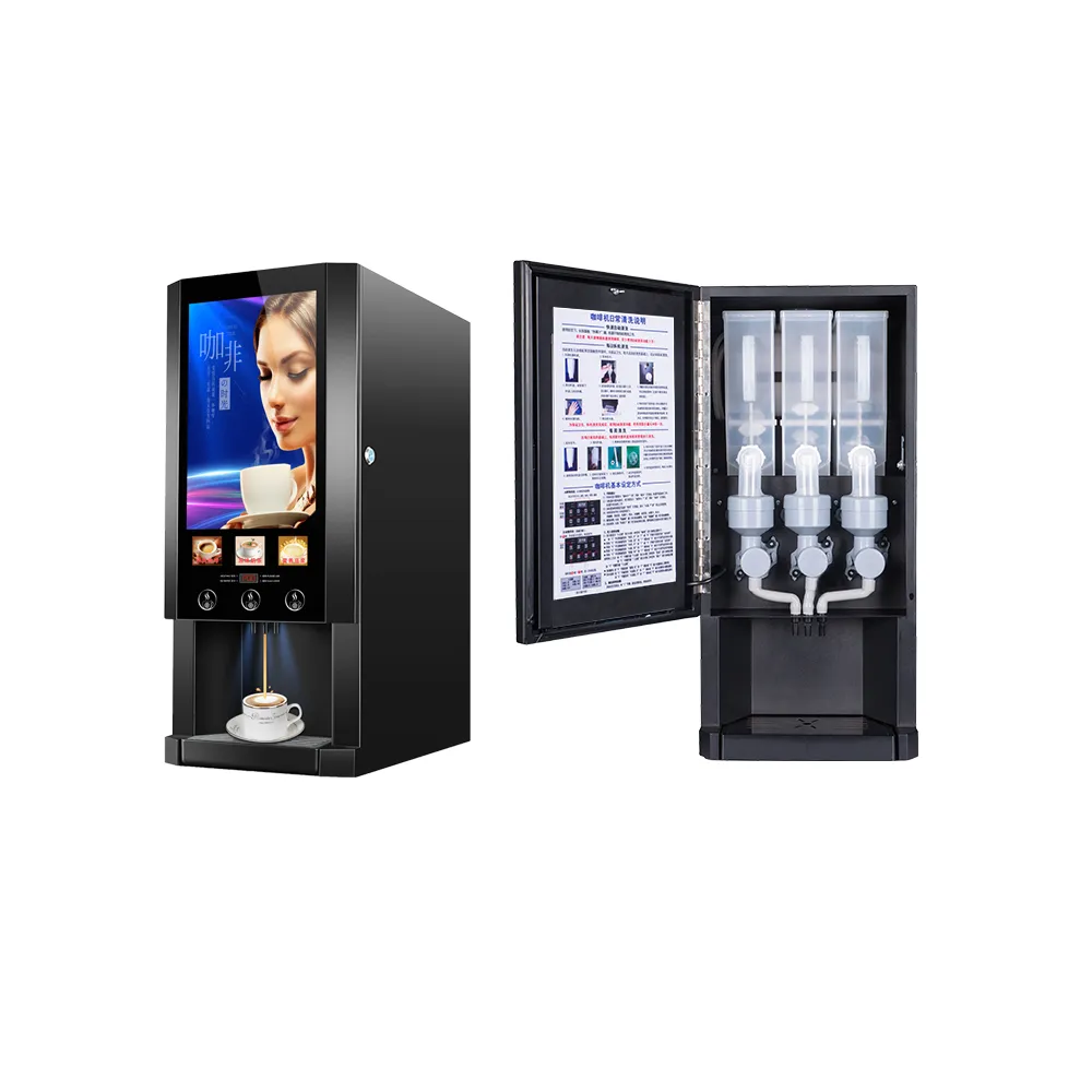 Automatic 3 Hot Flavors Coffee - مراجعة Coffee Tea Vending Machine وسعره