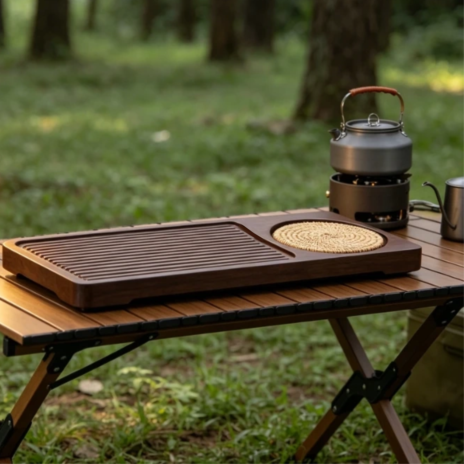 Dry Brew Bamboo Tea Tray with  - مراجعة Bamboo Tea Tray وسعره