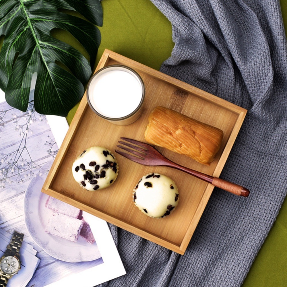 Rectangular Shape Japanese Sty - مراجعة Bamboo Tea Tray وسعره