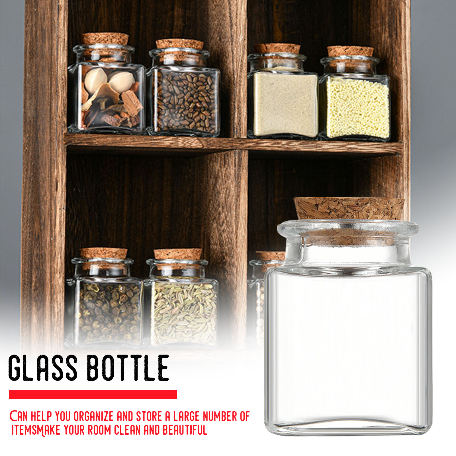 1/5/10Pcs Glass Storage Jars K - مراجعة Tea Coffee Sugar Container وسعره