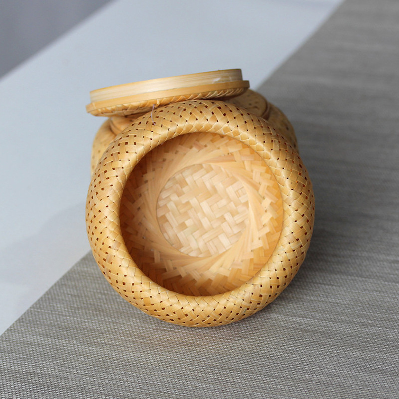 Bamboo woven small basket doub - مراجعة Bamboo Tea Tray وسعره