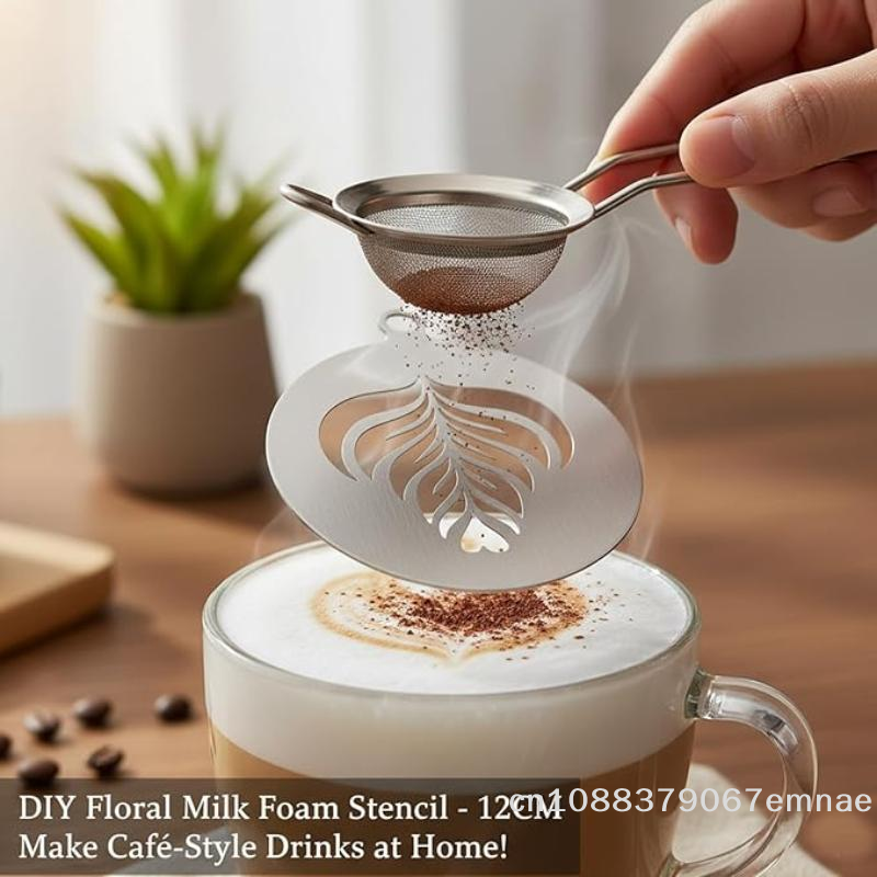[ZYAS]【xxx】4Pcs/Set Stainless  - مراجعة Coffee Stencil Art وسعره