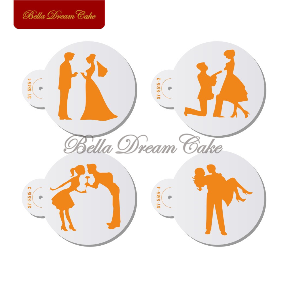 Couple Lovers Cookies Stencil  - مراجعة Coffee Stencil Art وسعره