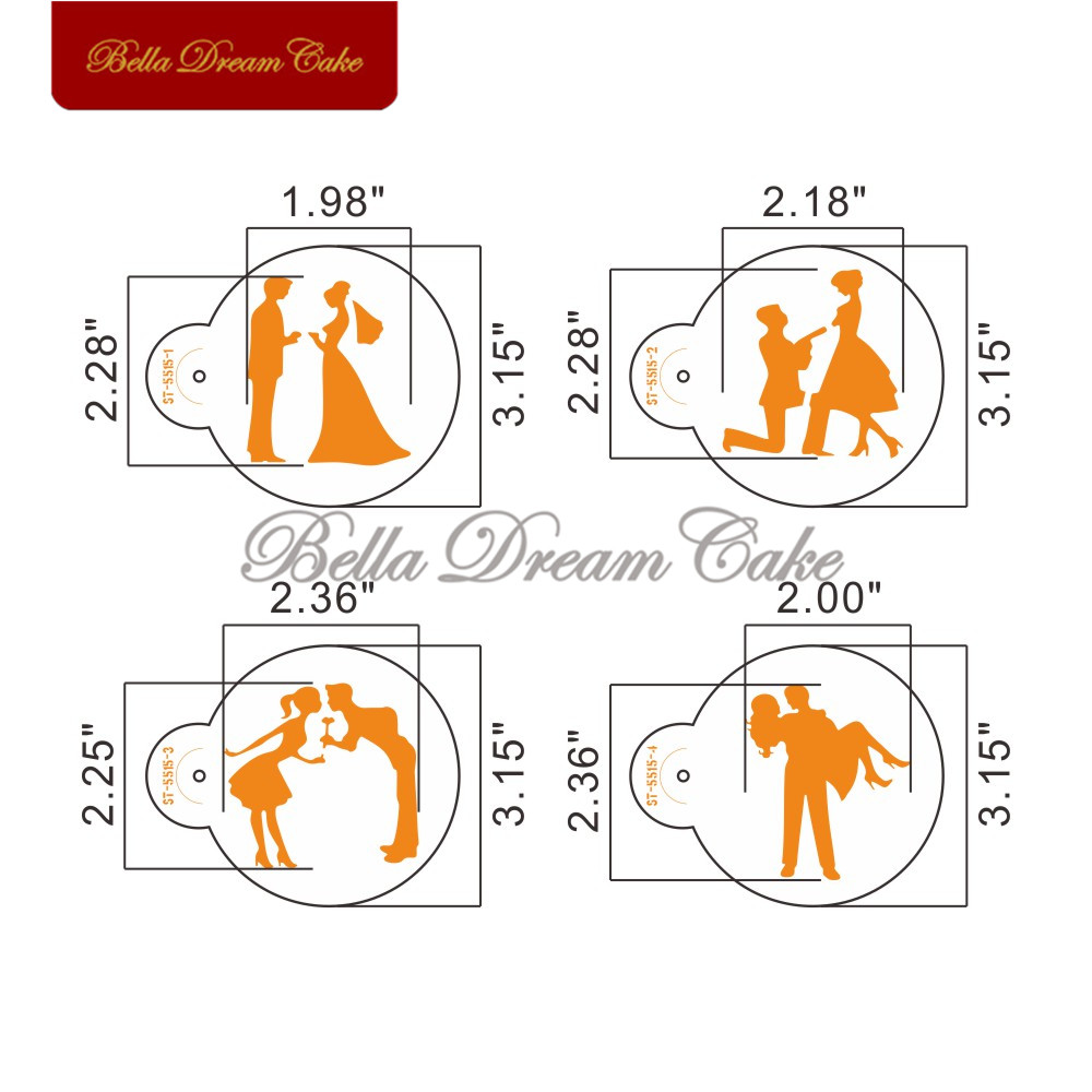 Couple Lovers Cookies Stencil  - مراجعة Coffee Stencil Art وسعره