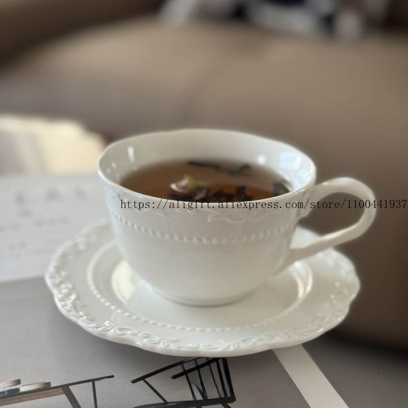 French Light Luxury Embossed F - مراجعة Coffee Tea And Sugar Set وسعره