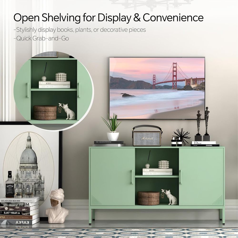 Green 65 Inch TV Stand with St - مراجعة Coffee&Tea House Opinie وسعره